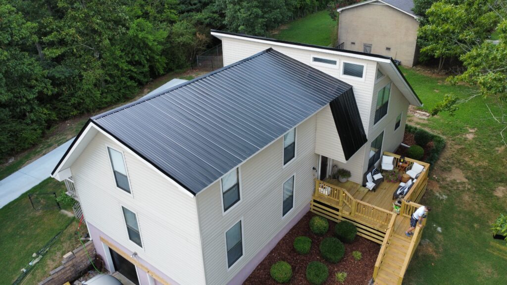 New metal residential roof