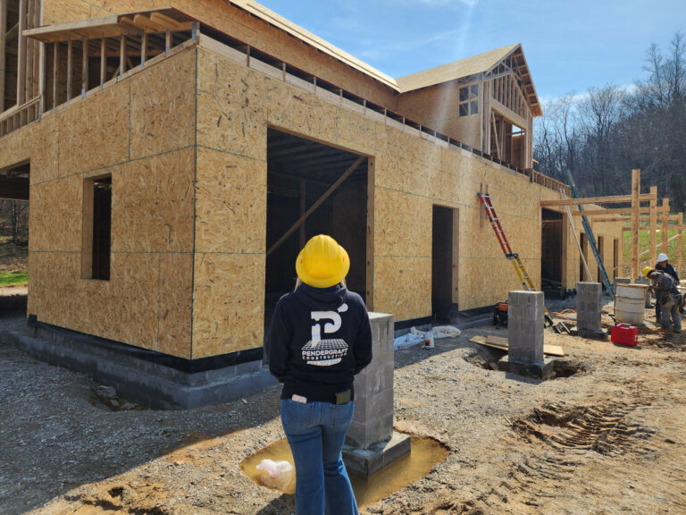 New barn under construction