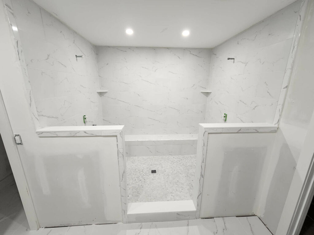 New bathroom shower remodeling