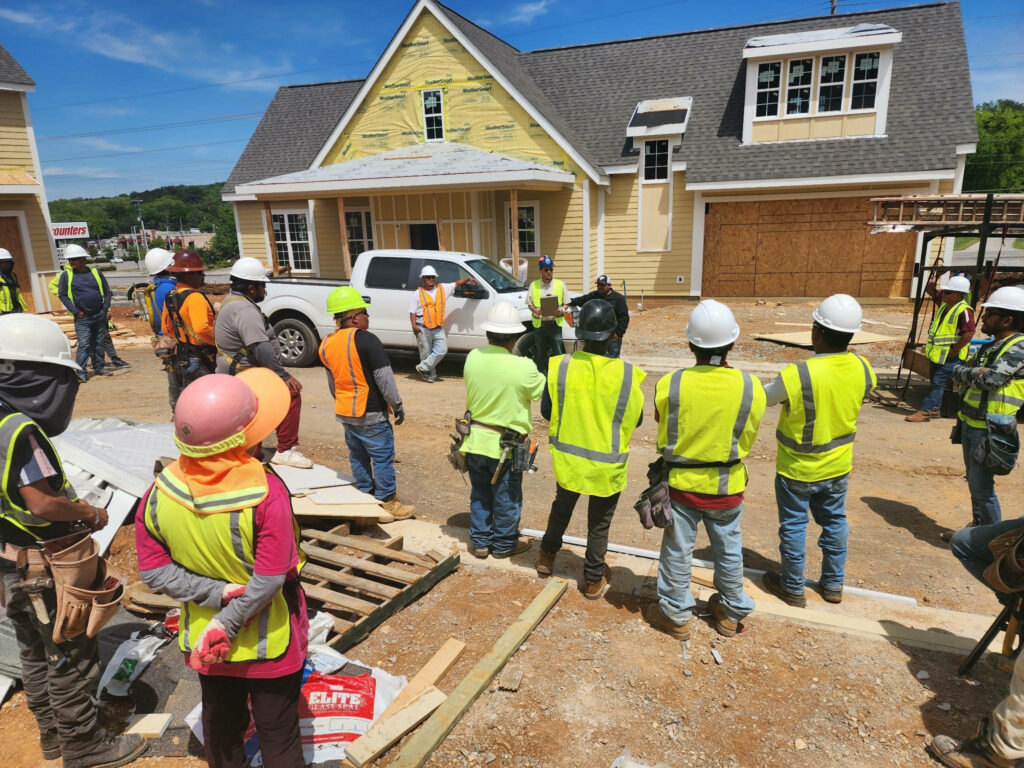 Men in hardhats on job site