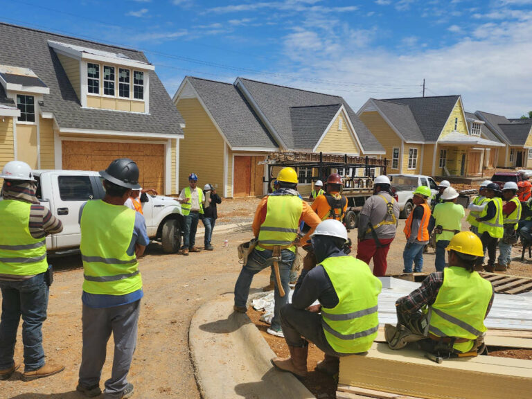 Construction crew on job site