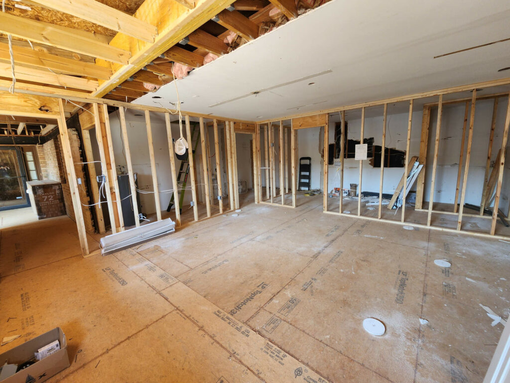 Room remodeling in progress