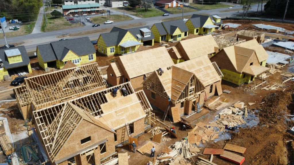 New homes under construction