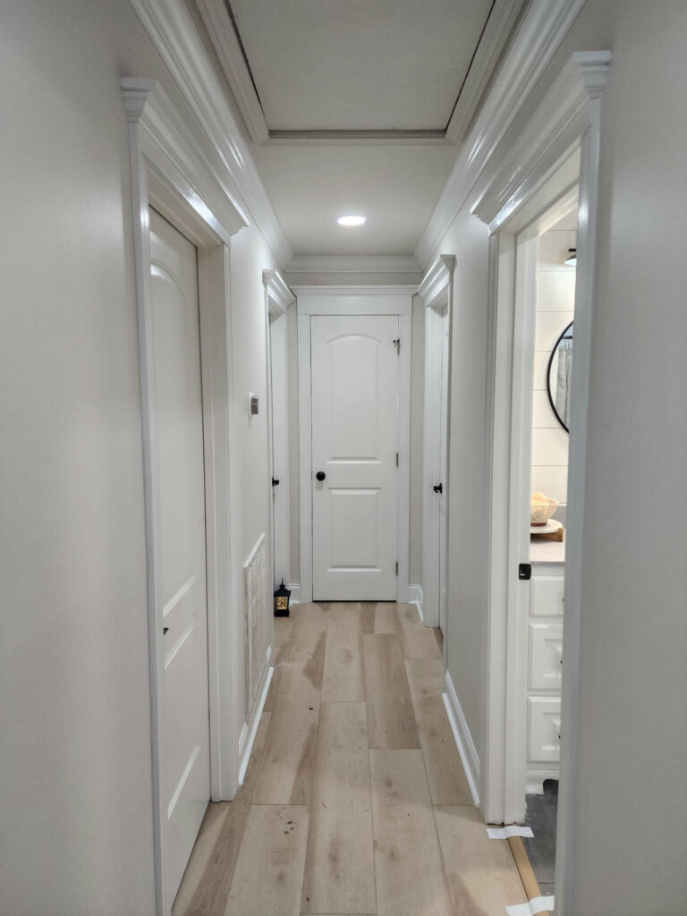 Newly remodeled hallway
