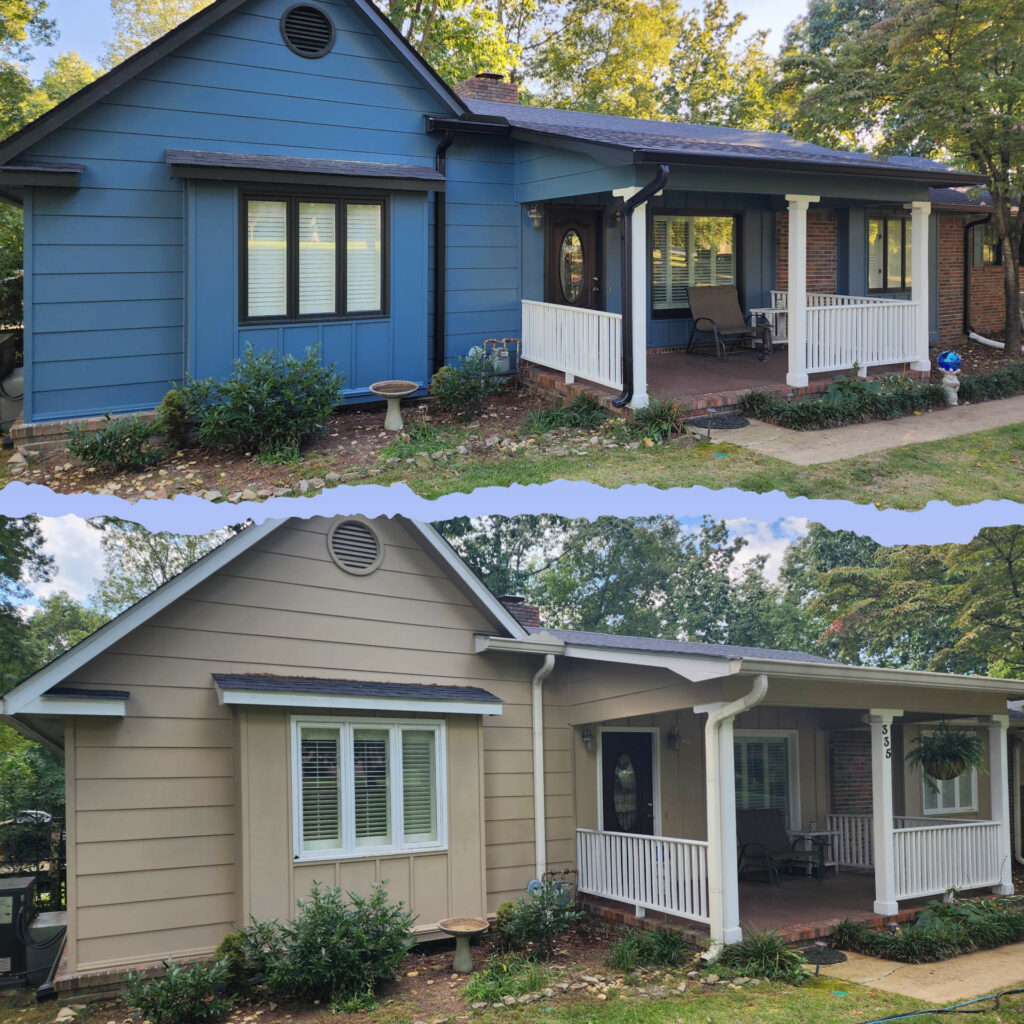 House exterior paint before and after