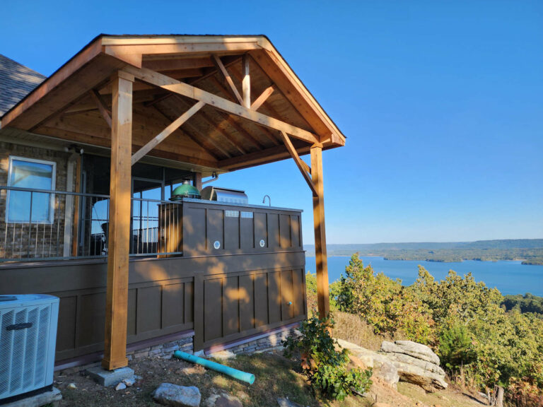 Mountainside porch with view