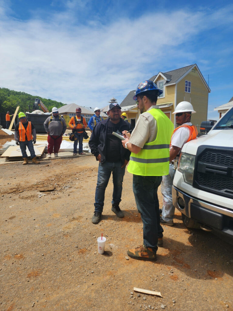 Men in hardhats on job site