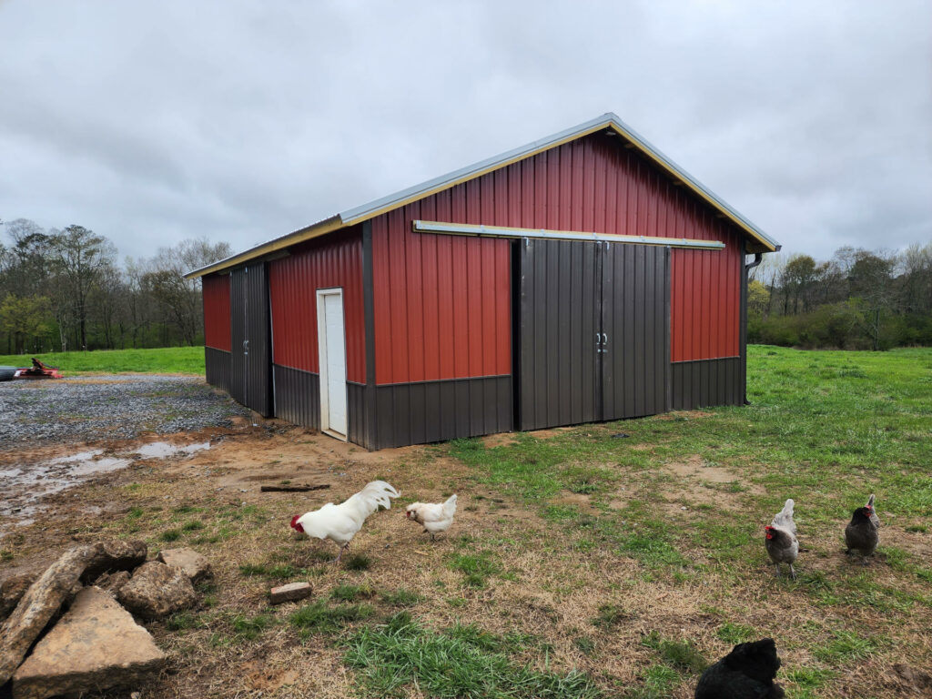 New red barn construction