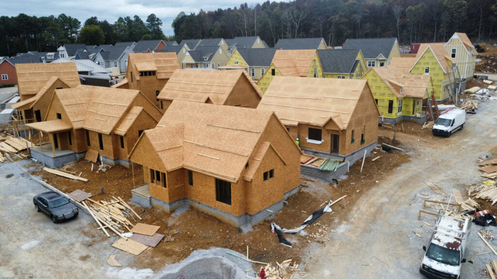 New homes under construction