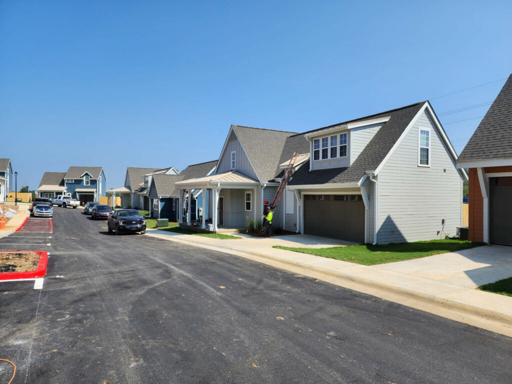 New houses on new street