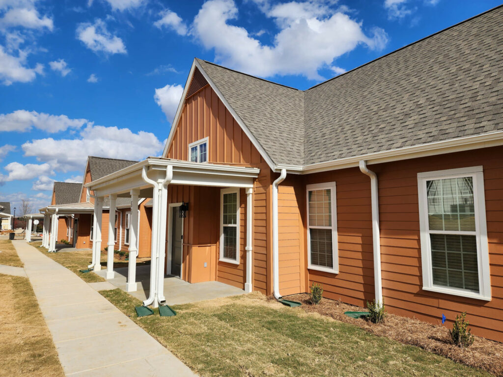 New orange houses