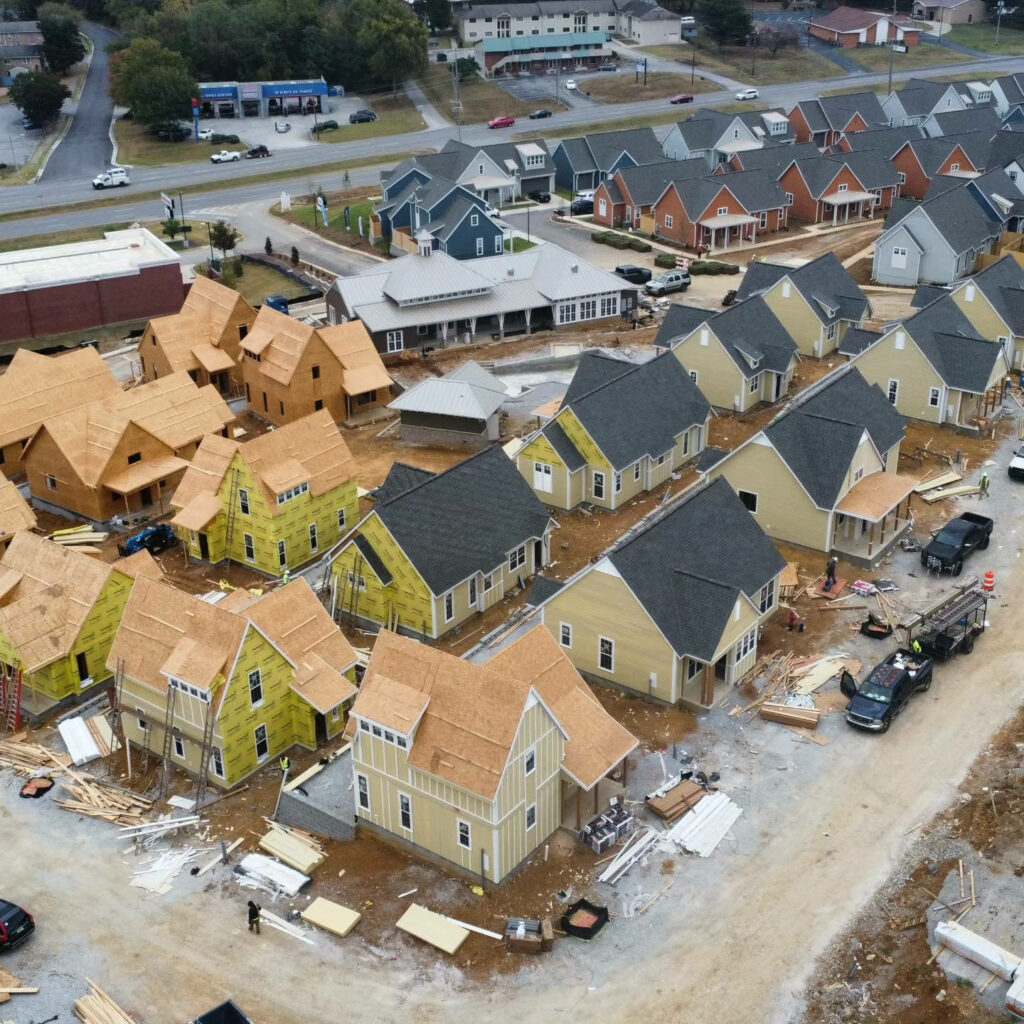 New homes under construction