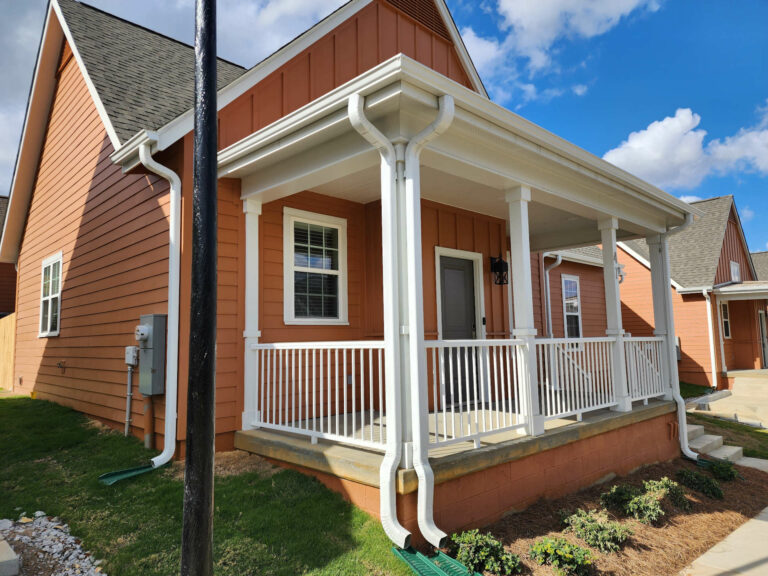 New orange house gutters