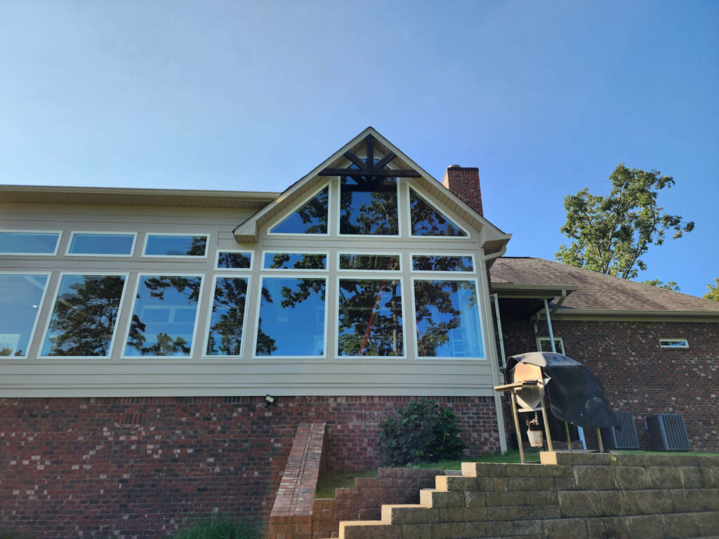 New house exterior windows