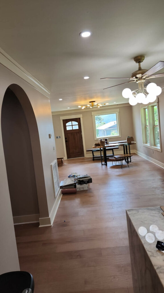 Newly remodeled interior