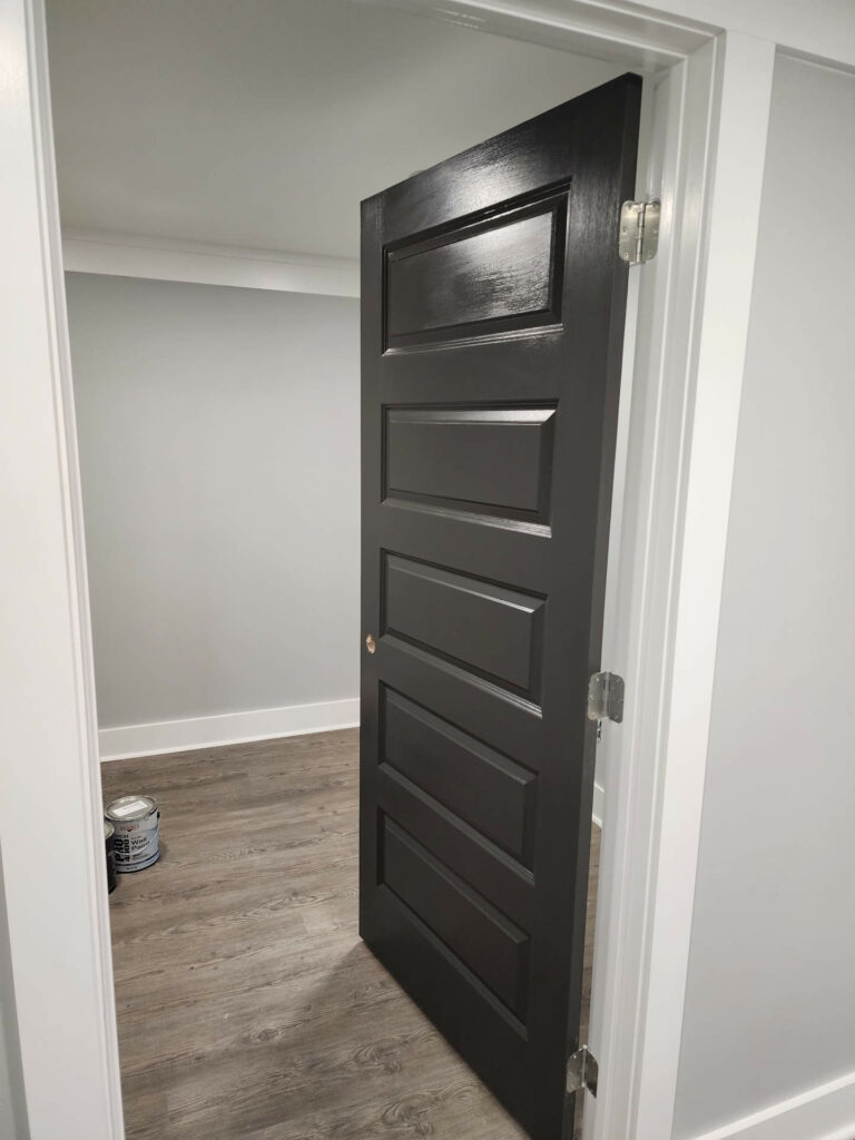 Freshly painted door