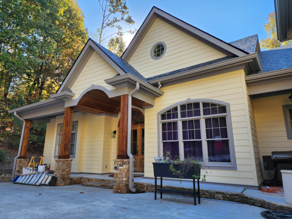 New house painted exterior